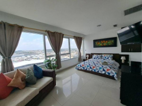 ESMERALDA SUITE CON VISTA CIUDAD/PISCINA/GYM/PARQUEO